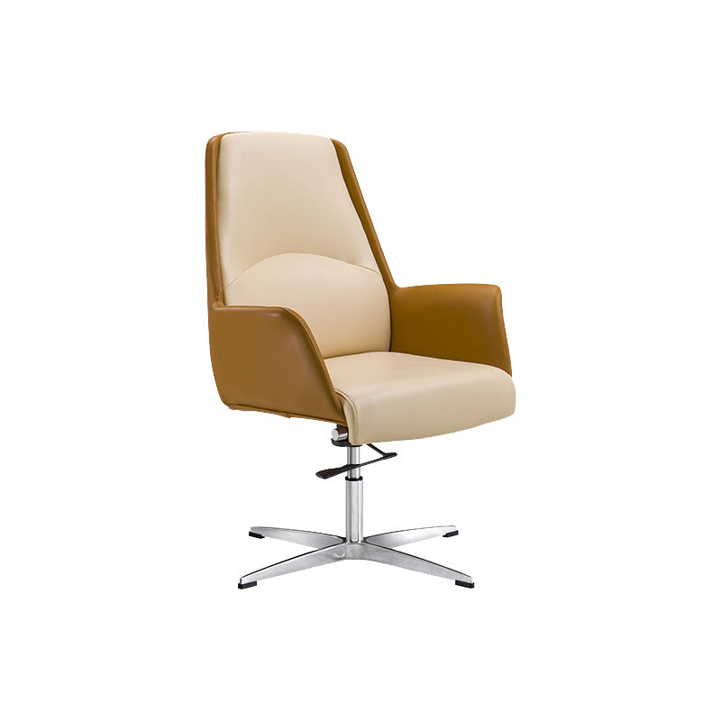 Modern Leather Managers Chair Adjustable Lumbar Support Executive Chair for Office