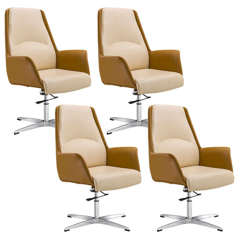 Modern Leather Managers Chair Adjustable Lumbar Support Executive Chair for Office