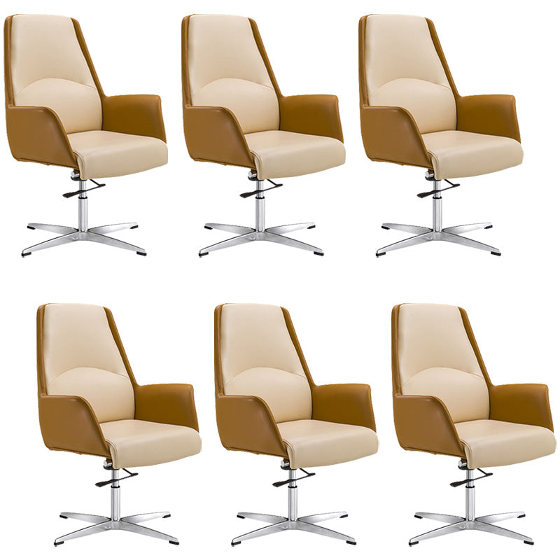 Modern Leather Managers Chair Adjustable Lumbar Support Executive Chair for Office