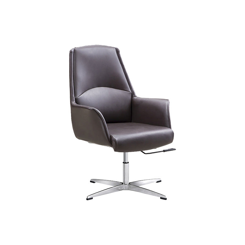 Modern Leather Managers Chair Adjustable Lumbar Support Executive Chair for Office