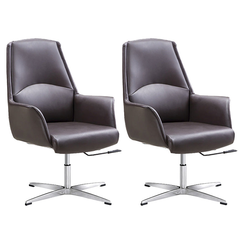 Modern Leather Managers Chair Adjustable Lumbar Support Executive Chair for Office