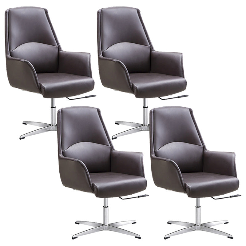 Modern Leather Managers Chair Adjustable Lumbar Support Executive Chair for Office