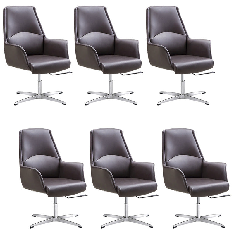 Modern Leather Managers Chair Adjustable Lumbar Support Executive Chair for Office