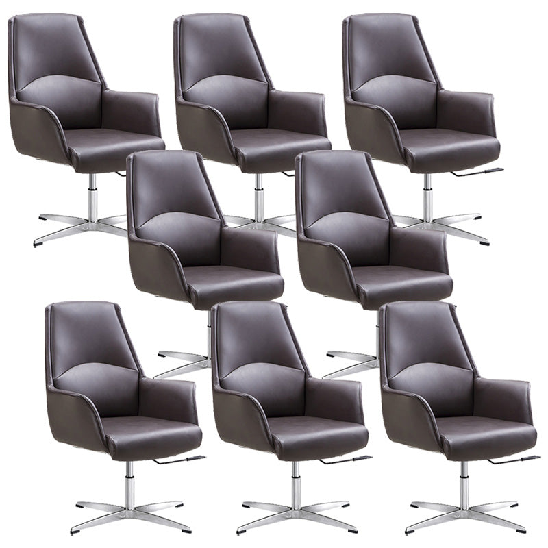 Modern Leather Managers Chair Adjustable Lumbar Support Executive Chair for Office