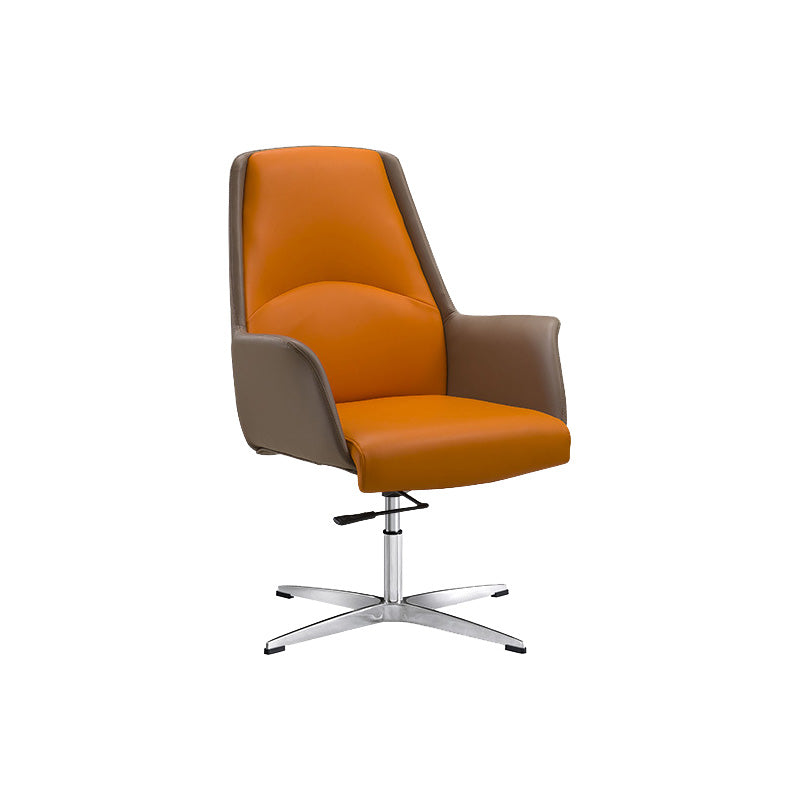 Modern Leather Managers Chair Adjustable Lumbar Support Executive Chair for Office