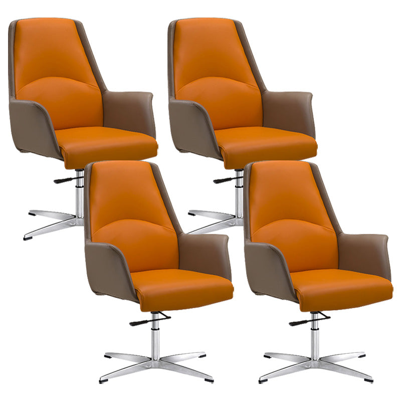 Modern Leather Managers Chair Adjustable Lumbar Support Executive Chair for Office