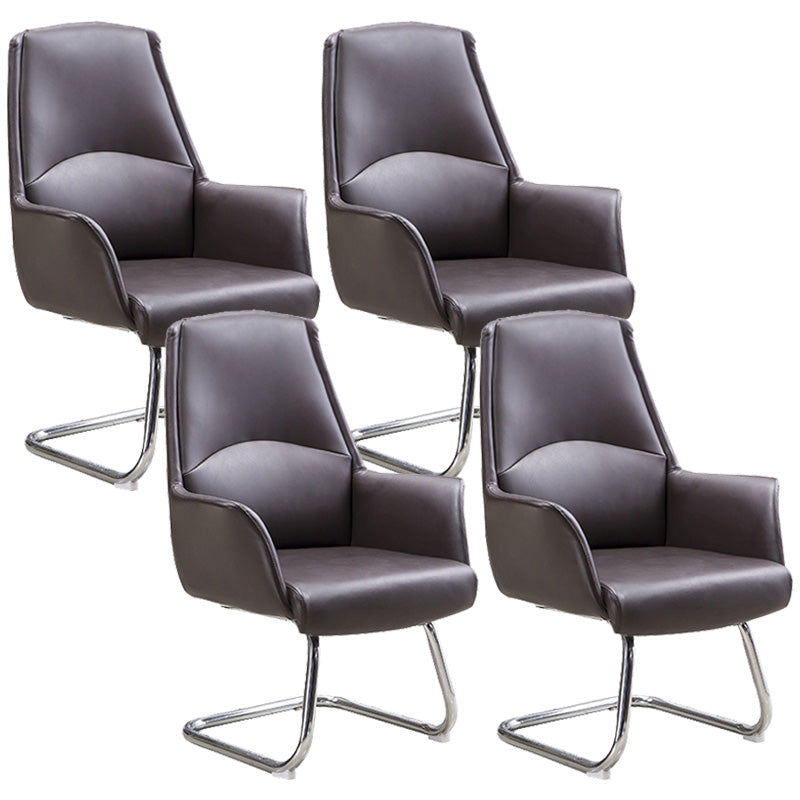 Modern Leather Managers Chair Adjustable Lumbar Support Executive Chair for Office