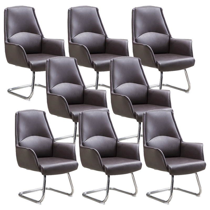 Modern Leather Managers Chair Adjustable Lumbar Support Executive Chair for Office