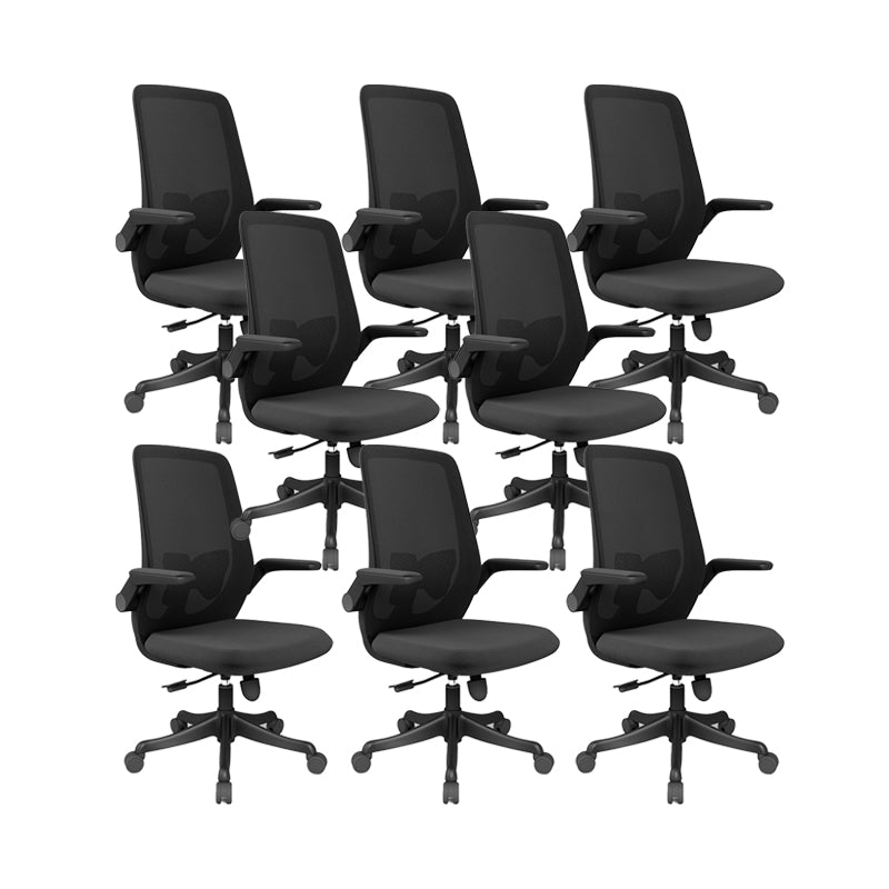 Modern Office Chair Removable Upholstered Arms No Distressing Desk Chair