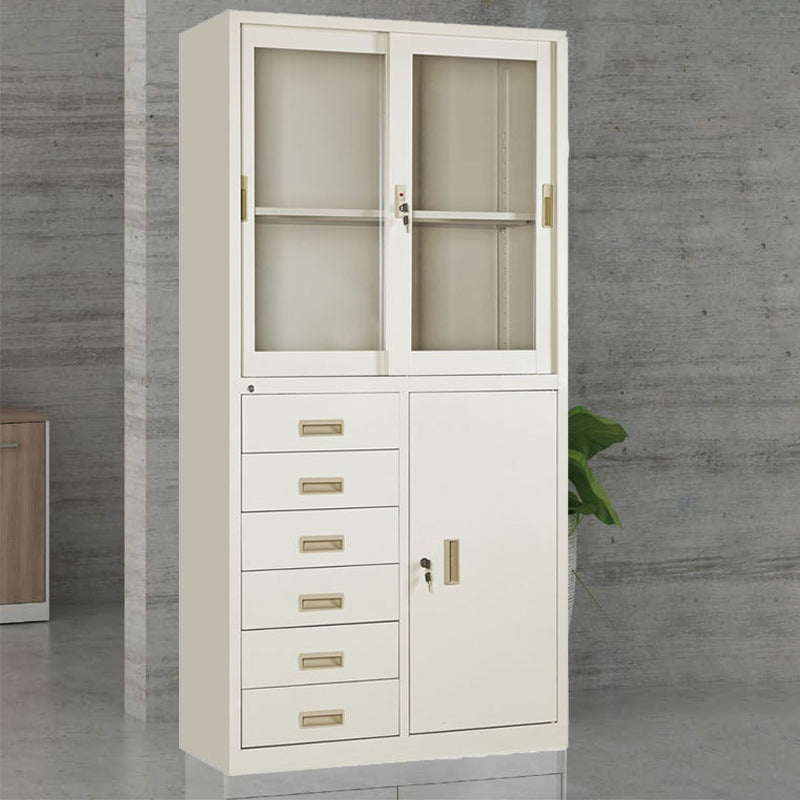 Modern Filing Cabinet Steel Locking Drawers and Storage Shelves Fireproof Cabinet