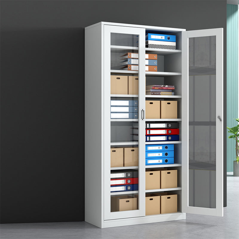 Modern File Cabinet Glass Doors Lock Storage Vertical Filing Cabinet