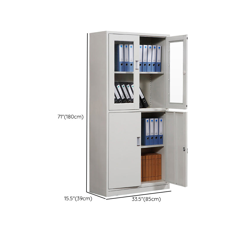 Modern File Cabinet Glass Doors Lock Storage Vertical Filing Cabinet