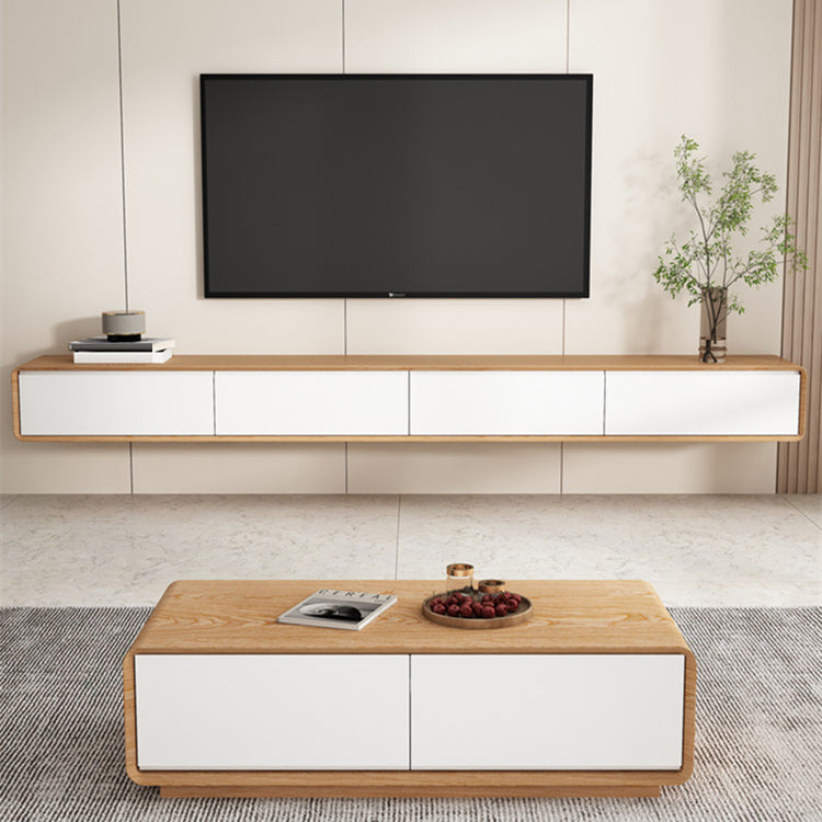 Contemporary TV Media Console Wooden TV Console with Drawers