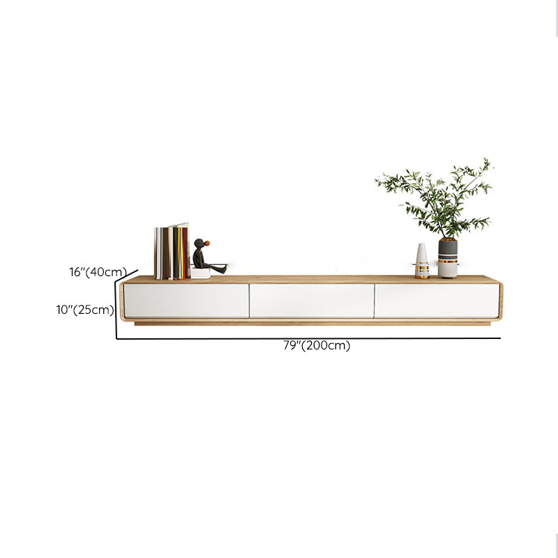 Contemporary TV Media Console Wooden TV Console with Drawers