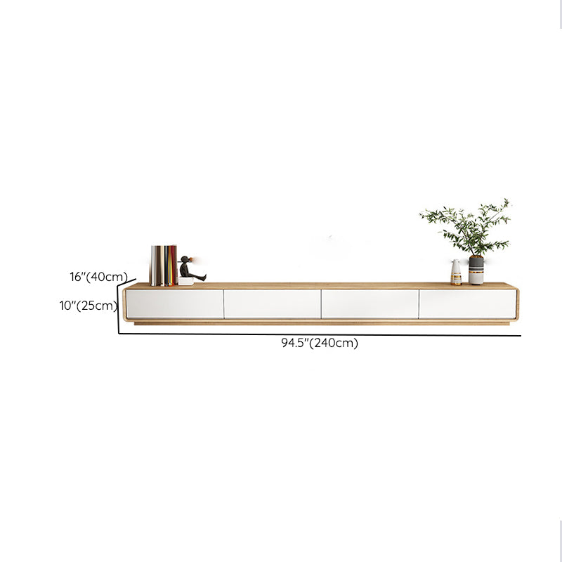 Contemporary TV Media Console Wooden TV Console with Drawers