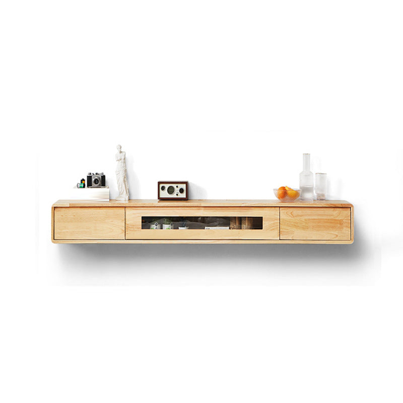 Wall-mounted TV Stand Console Wooden TV Media Console with Drawers