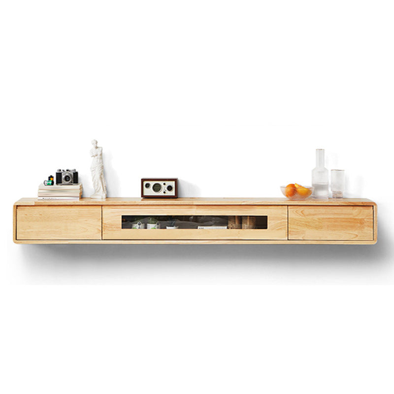 Wall-mounted TV Stand Console Wooden TV Media Console with Drawers