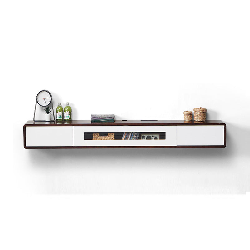 Wall-mounted TV Stand Console Wooden TV Media Console with Drawers