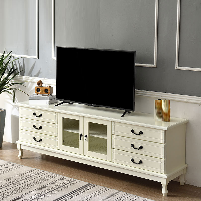 Traditional TV Stand Console Wooden TV Media Console for Living Room