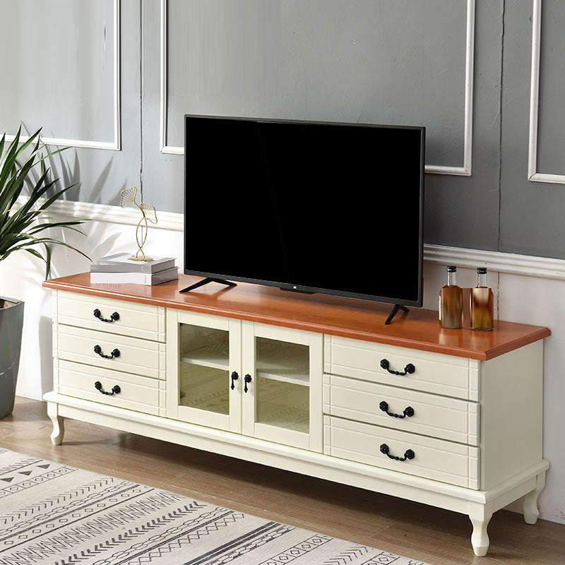 Traditional TV Stand Console Wooden TV Media Console for Living Room