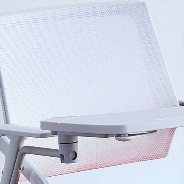 Contemporary Fixed Arms Conference Chair Mesh Seat and Back Desk Chair for Office