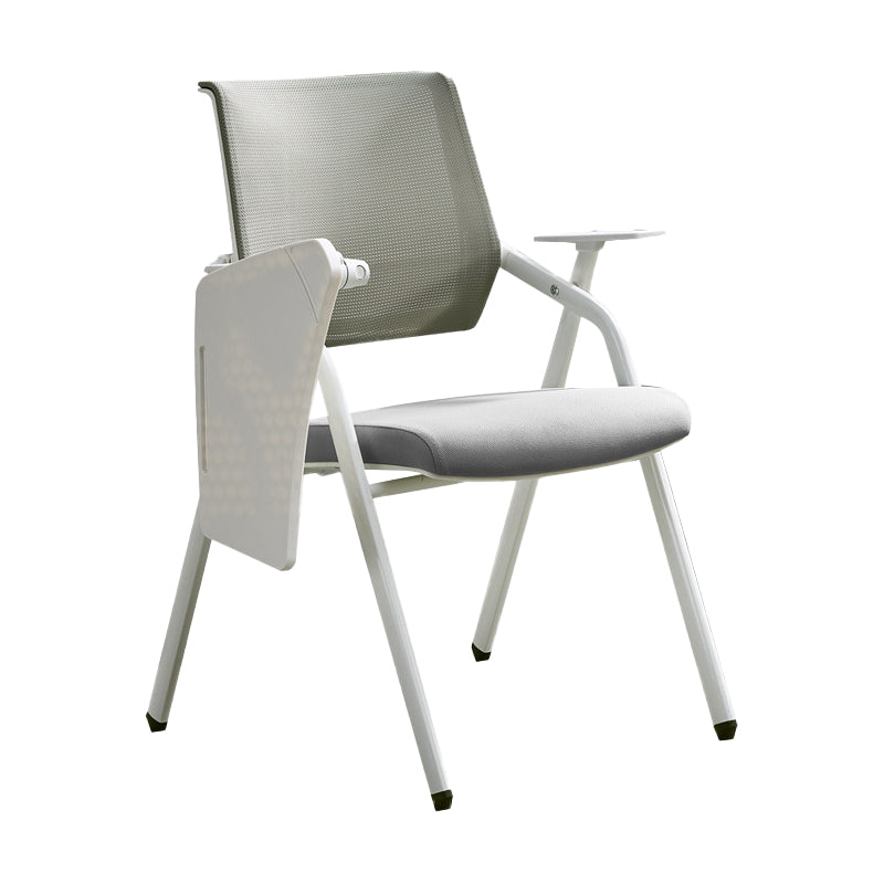 Contemporary Fixed Arms Conference Chair Mesh Seat and Back Desk Chair for Office