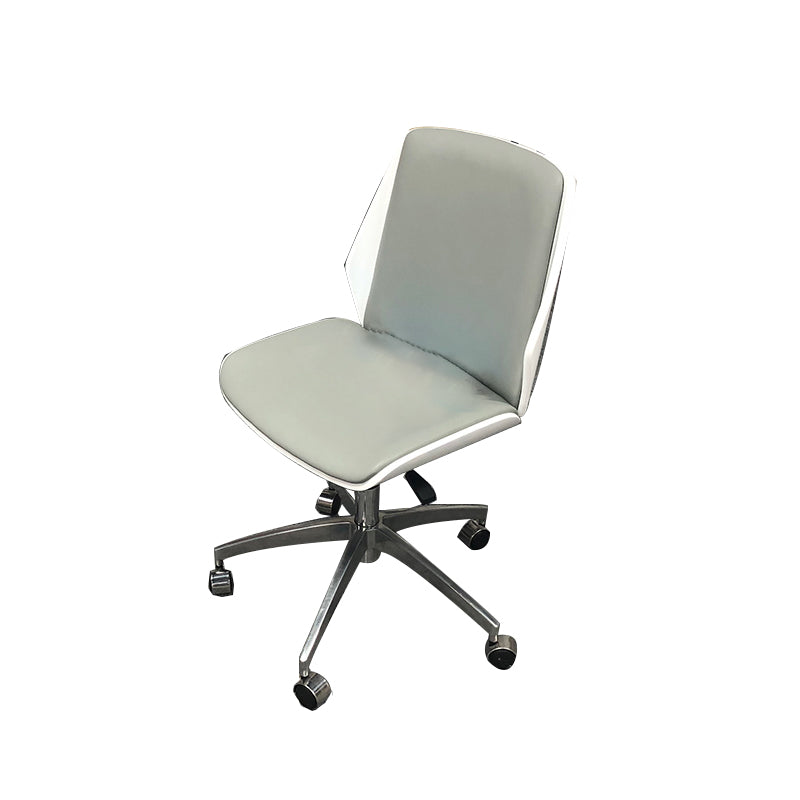 Contemporary No Arm Conference Chair Leather Desk Chair for Office