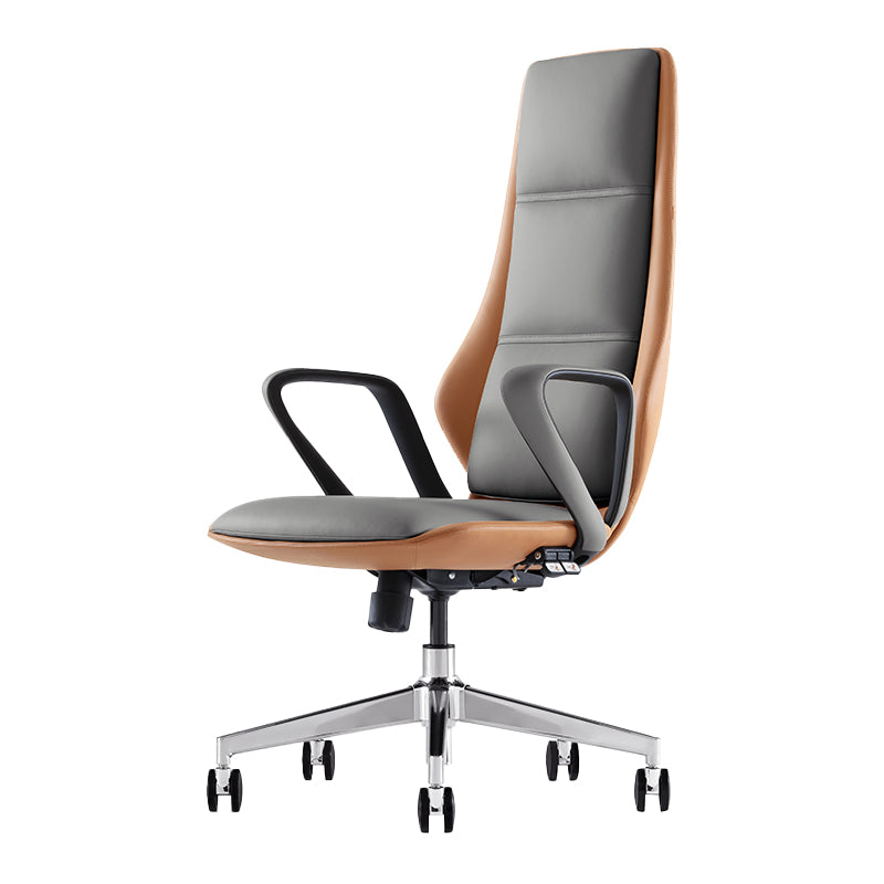 Modern Slide Desk Chair Adjustable Seat Height Padded Arms Office Chair with Wheels