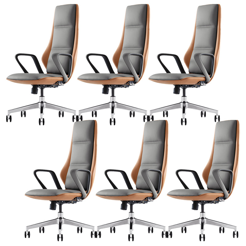 Modern Slide Desk Chair Adjustable Seat Height Padded Arms Office Chair with Wheels