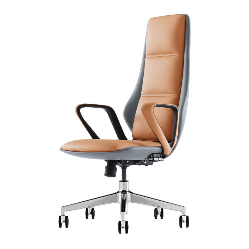 Modern Slide Desk Chair Adjustable Seat Height Padded Arms Office Chair with Wheels