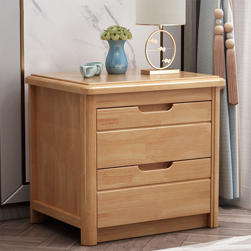 2 - Drawers Contemporary Nightstand Antique Finish Night Table