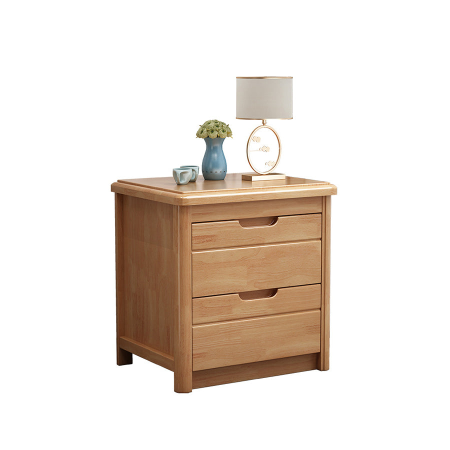 2 - Drawers Contemporary Nightstand Antique Finish Night Table