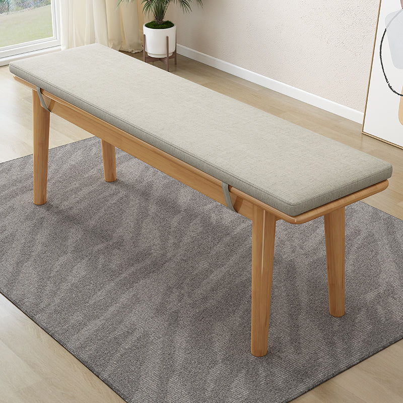 11.7-inch Width Mid-Century Modern Bench Rectangle Solid Color Seating Bench