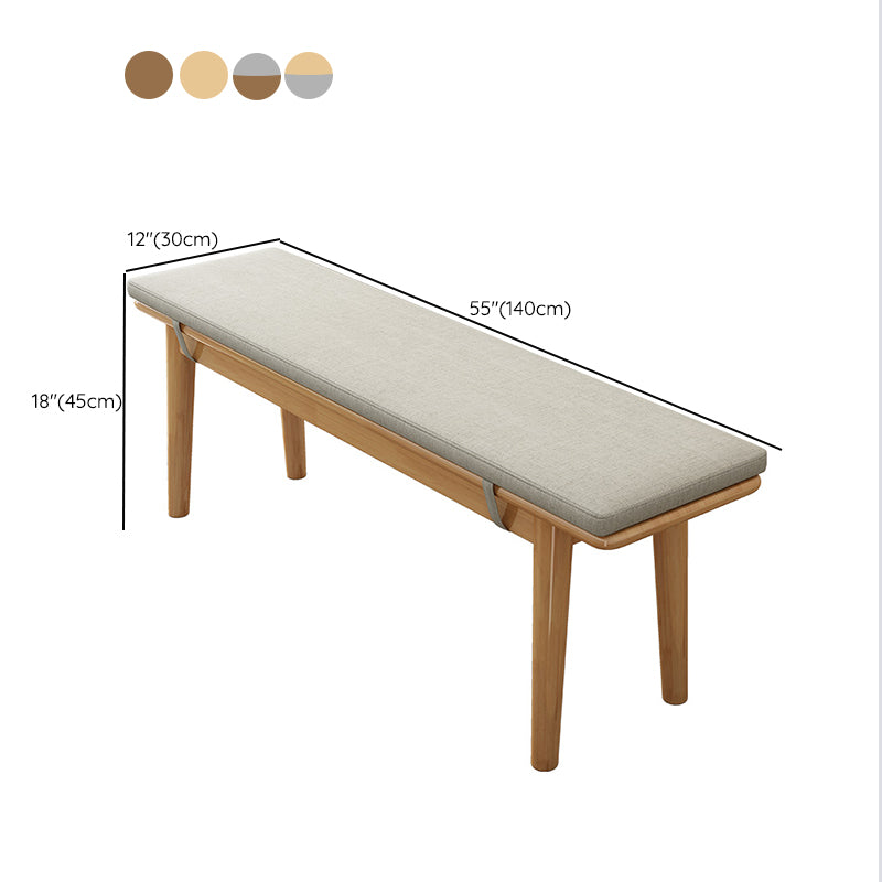 11.7-inch Width Mid-Century Modern Bench Rectangle Solid Color Seating Bench