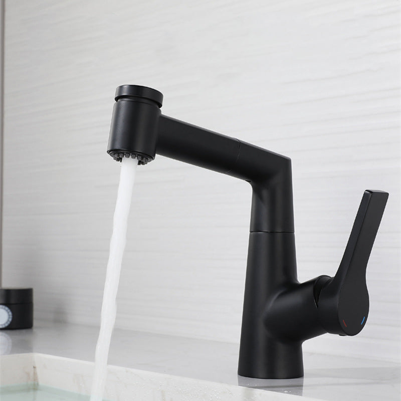 Modern Pull-out Faucet Single Lever Handle Faucet for Bathroom