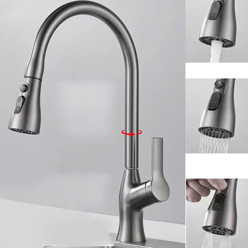 Modern Kitchen Faucet Pull down Sprayer Bar Faucet with Handle and Supply Line