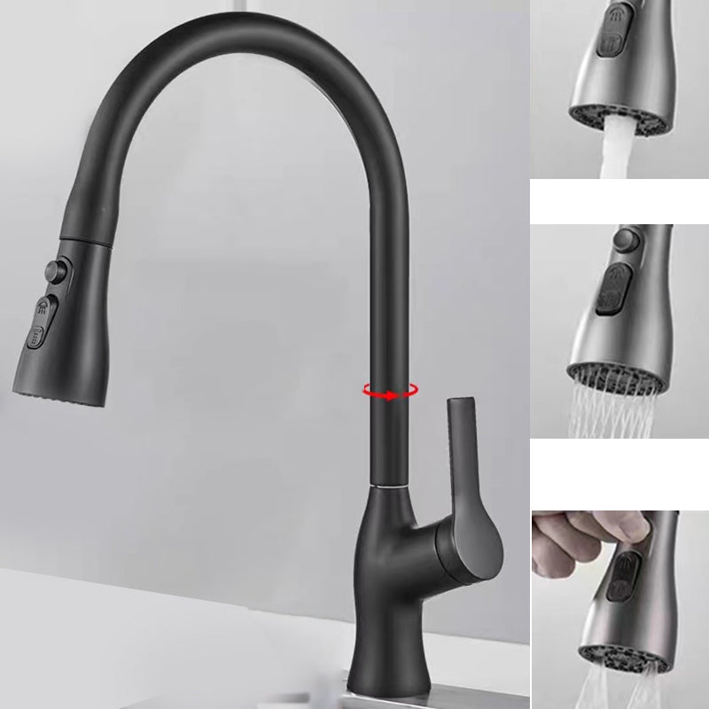 Modern Kitchen Faucet Pull down Sprayer Bar Faucet with Handle and Supply Line