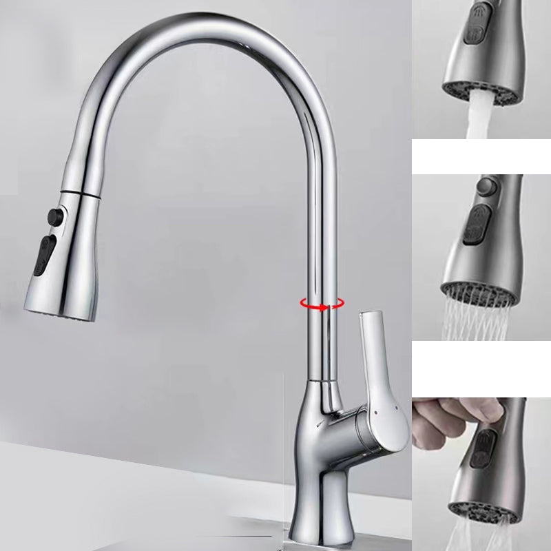 Modern Kitchen Faucet Pull down Sprayer Bar Faucet with Handle and Supply Line