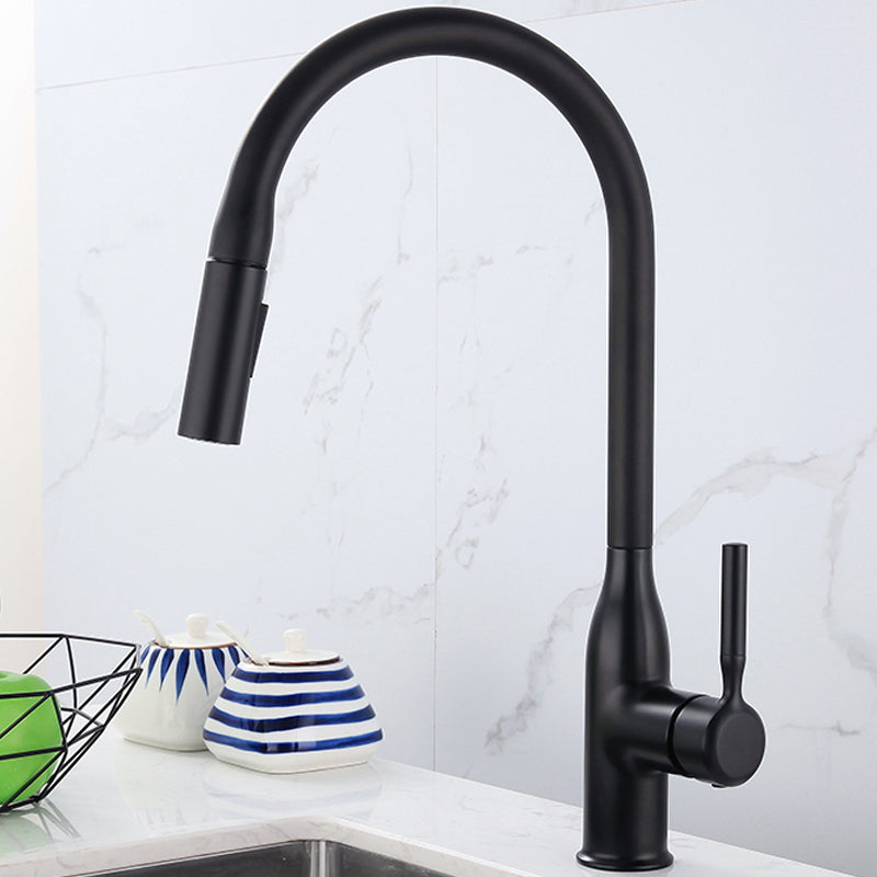 Modern Kitchen Faucet Pull down Sprayer Bar Faucet with Handle and Supply Line