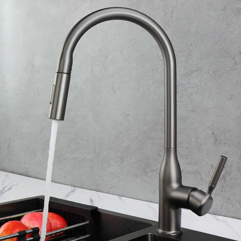 Modern Kitchen Faucet Pull down Sprayer Bar Faucet with Handle and Supply Line