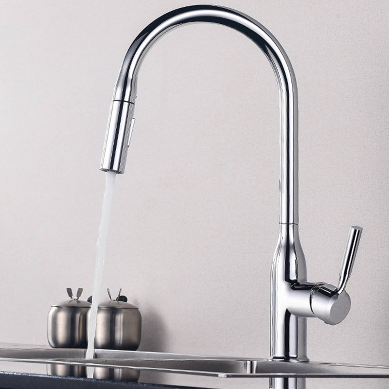 Modern Kitchen Faucet Pull down Sprayer Bar Faucet with Handle and Supply Line