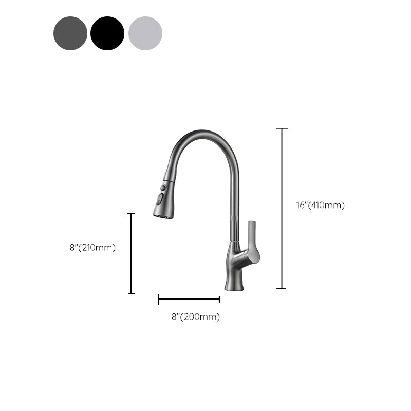 Modern Kitchen Faucet Pull down Sprayer Bar Faucet with Handle and Supply Line