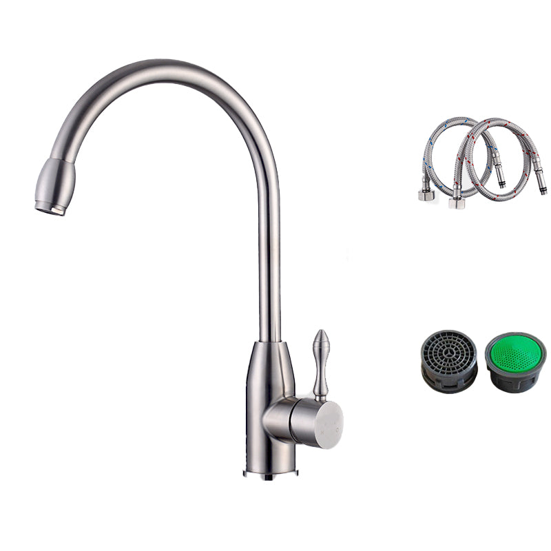 Modern Standard Kitchen Faucet 1-Handle Bar Faucet with Accessories