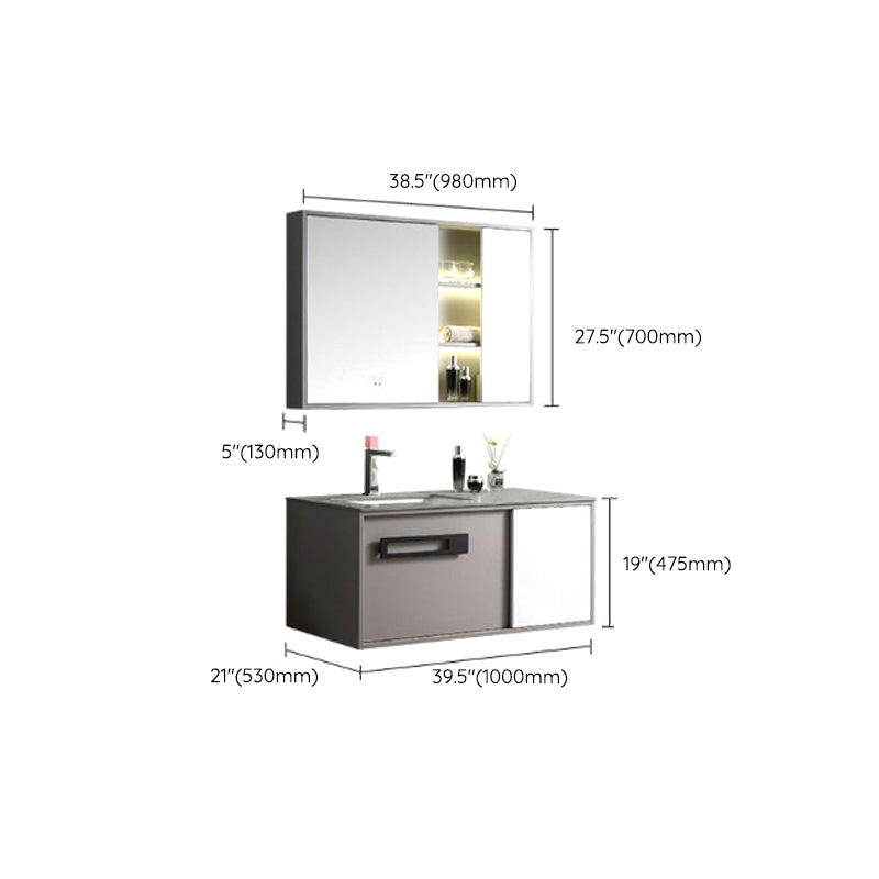 Gorgeous Vanity Sink Wooden Wall-Mounted Standard Vanity Cabinet with Mirror Cabinet