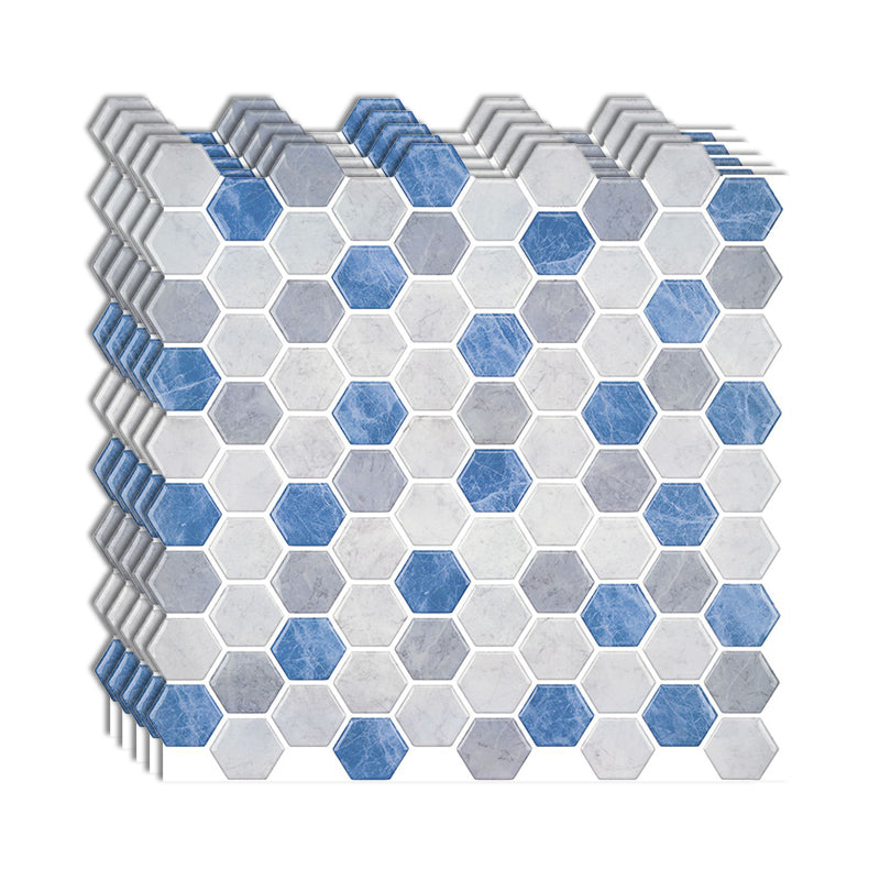 Modern Field Tile Waterproof Hexagon Pattern Peel and Stick Tile Over Tile