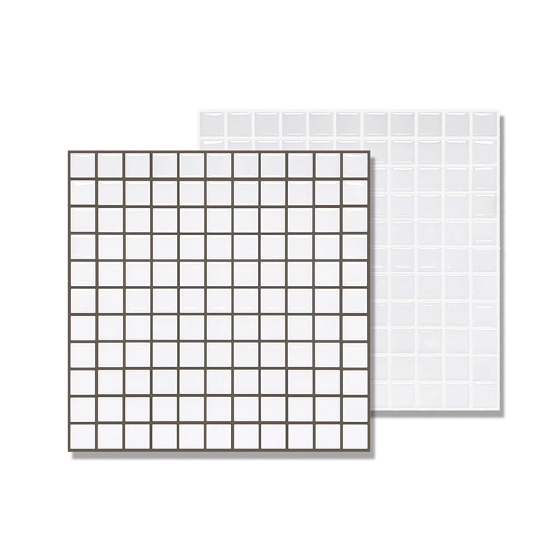 Classical Kitchen Single Tile Plaid Print Peel and Stick Backsplash Tiles