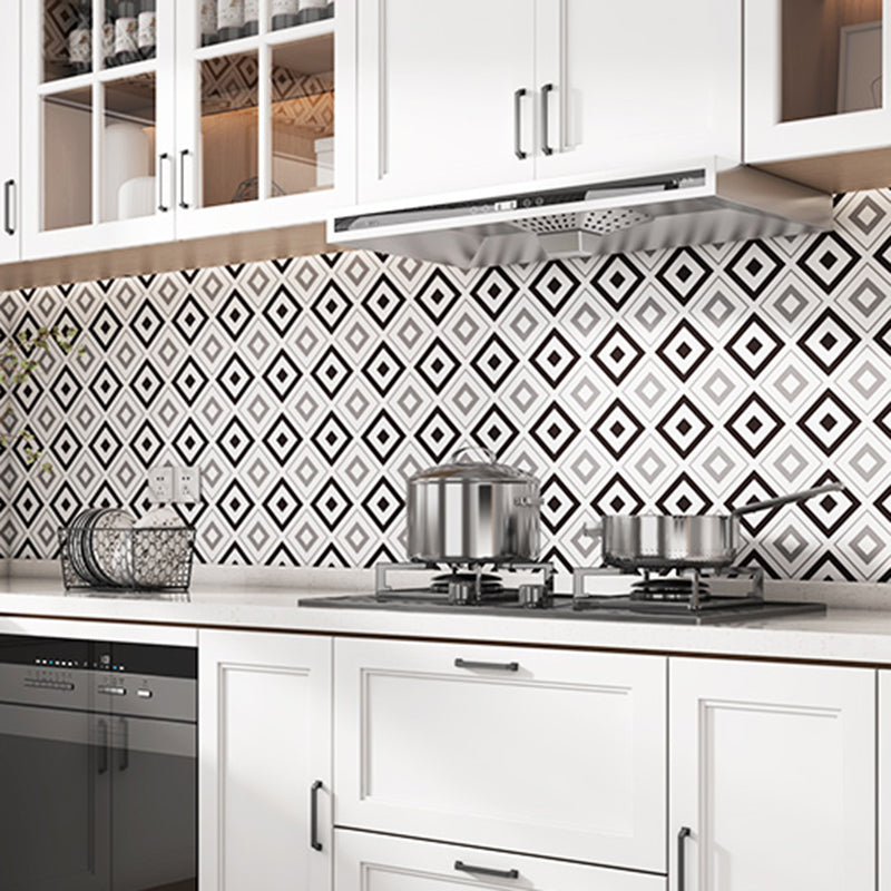 Single Tile Peel and Stick Backsplash Contemporary Kitchen Wallpaper