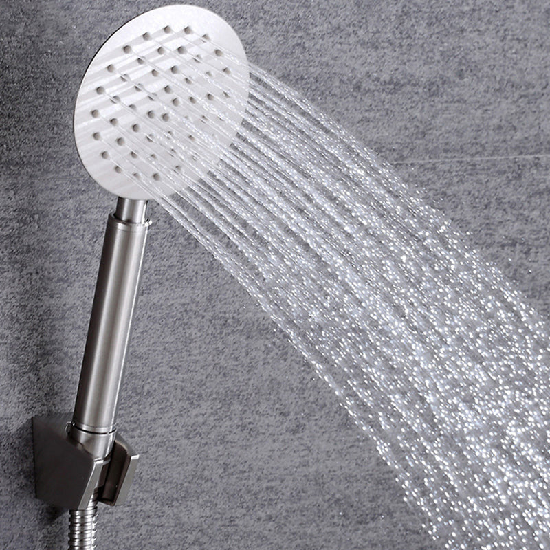 Contemporary Shower Combo Handheld Shower Head Stainless Steel Wall-Mount Shower Head