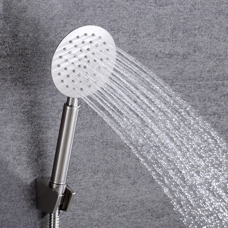 Contemporary Shower Combo Handheld Shower Head Stainless Steel Wall-Mount Shower Head