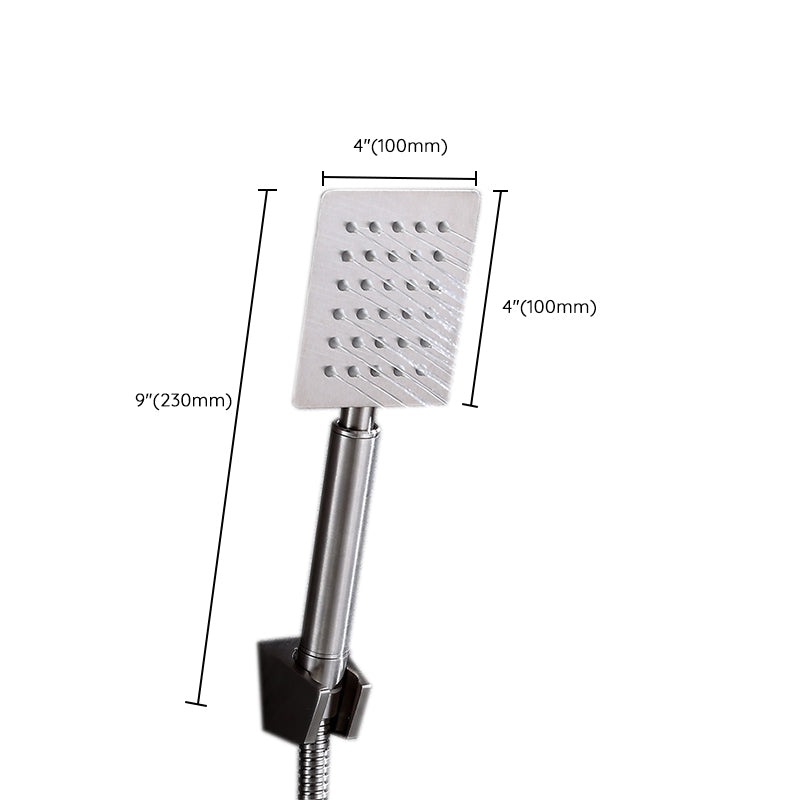 Contemporary Shower Combo Handheld Shower Head Stainless Steel Wall-Mount Shower Head